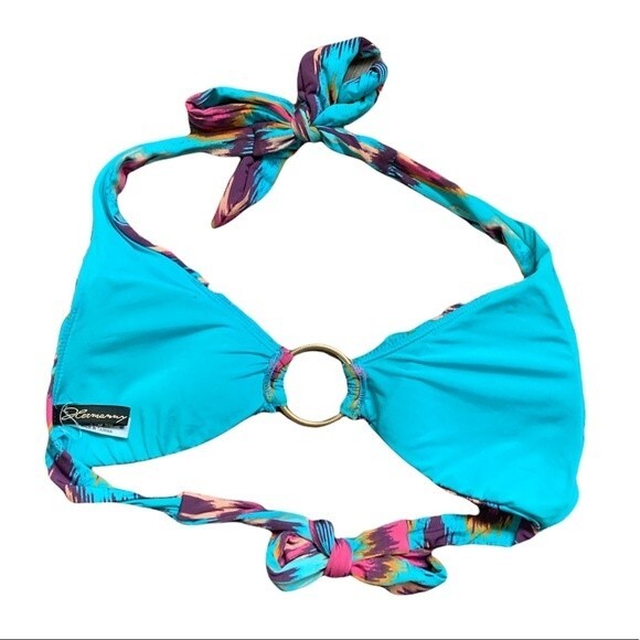 Paula Hermanny Halter Swim Top Size 6 - Picture 2 of 4